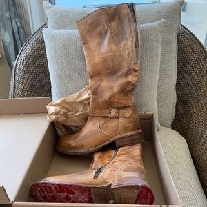 Bed Stu, Gayle,  Tan White Rustic Boots